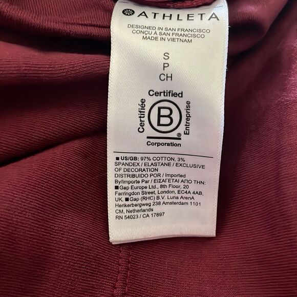 ATHLETA Sundown Sweatshirt Tank, Berry, Size Small - Picture 7 of 8